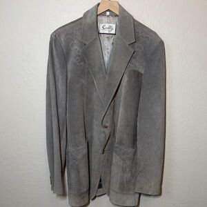 Vintage Suede Western Jacket With Embroidered Details Size 50